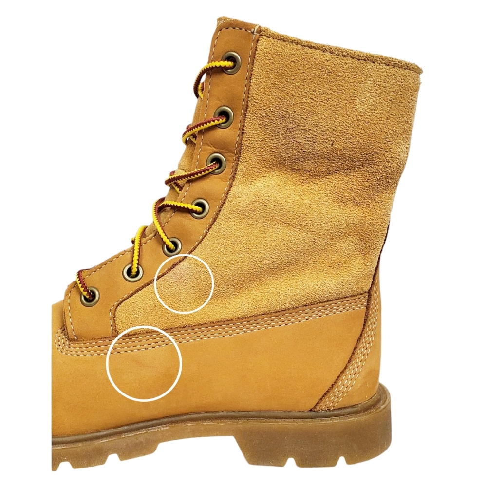 New Timberland linden woods waterproof fold down boots women 6 wheat nubuck faux - Picture 16 of 16